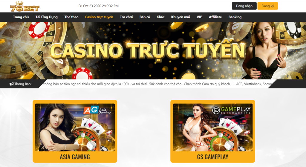 Casino trực tuyến tại 7GBET