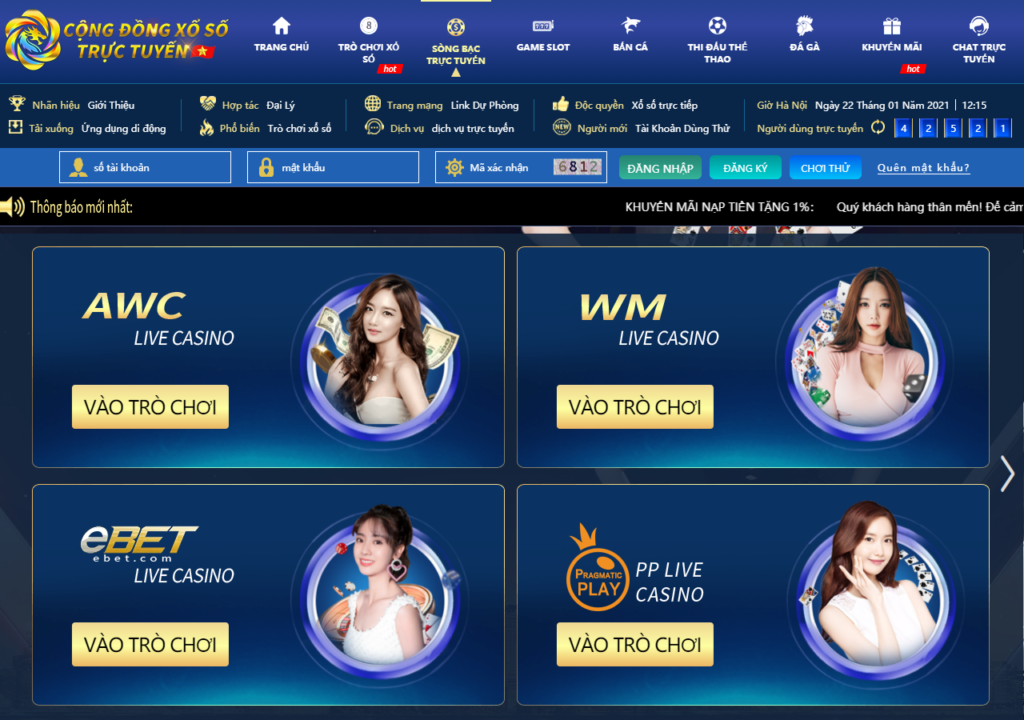 Casino trực tuyến tại Cộng Đồng Xổ Số (CDXS)